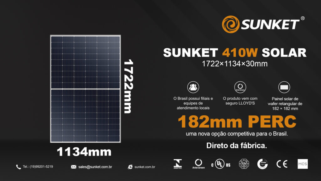 Módulo solar tipo PERC - 410W