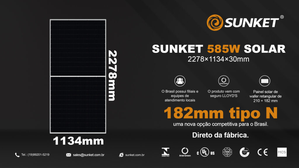 Módulo solar tipo N - 585W